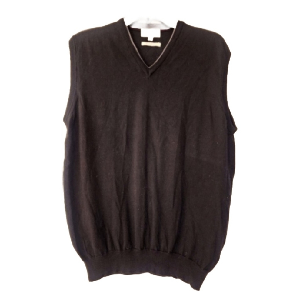 TOSCANO Firenze Wool Sweater vest In Navy Size XXL